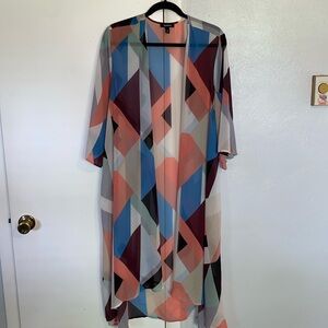 Geometric Sheer Kimono by Torrid Size 18